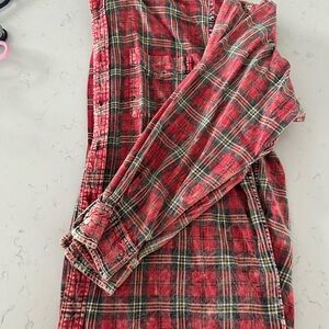 Urban Outfitters Red Plaid Button Down Shirt